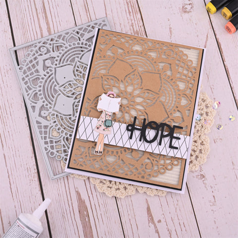 Flower Rectangle Background Cutting Dies