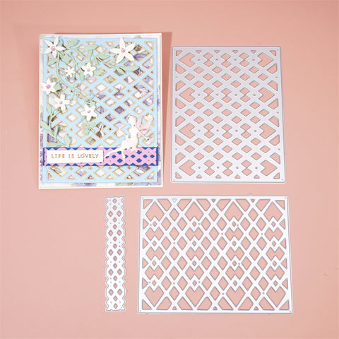 Inlovearts Rhombus Combined Background Board Cutting Dies