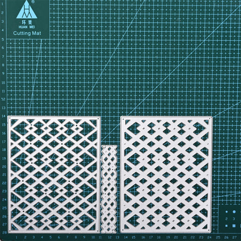 Inlovearts Rhombus Combined Background Board Cutting Dies
