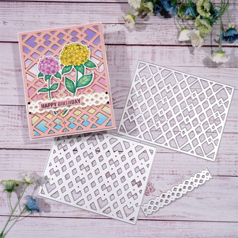 Inlovearts Rhombus Combined Background Board Cutting Dies