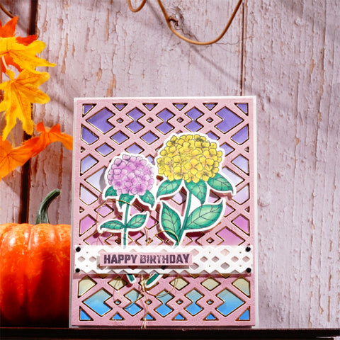 Inlovearts Rhombus Combined Background Board Cutting Dies