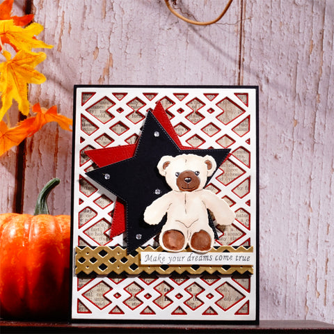 Inlovearts Rhombus Combined Background Board Cutting Dies