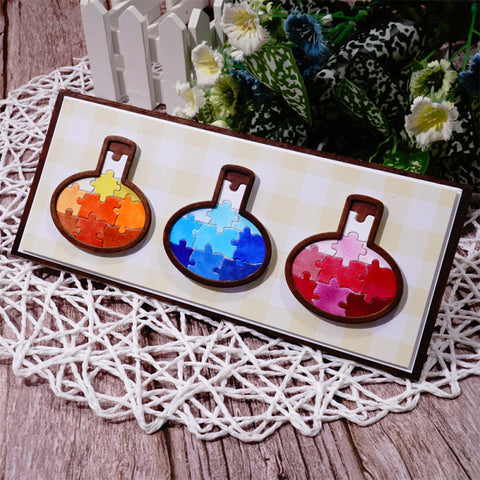 Inlovearts Chemical Experiment Bottle Puzzle Cutting Dies