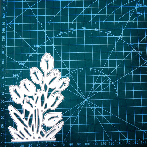 Inlovearts Tulip Bush Metal Cutting Dies