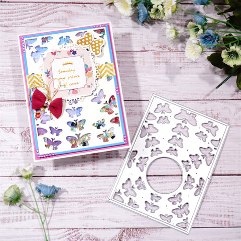 Inlovearts Hollow Butterfly Background Board Cutting Dies