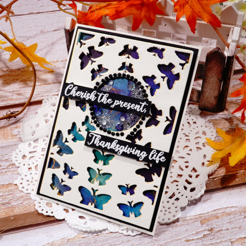 Inlovearts Hollow Butterfly Background Board Cutting Dies