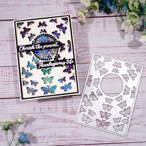 Inlovearts Hollow Butterfly Background Board Cutting Dies