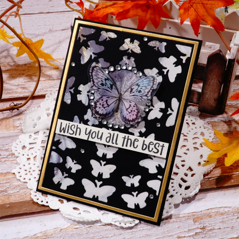 Inlovearts Hollow Butterfly Background Board Cutting Dies