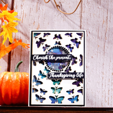 Inlovearts Hollow Butterfly Background Board Cutting Dies