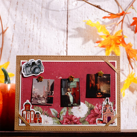 Inlovearts 4pcs Rectangular Photo Frame Cutting Dies