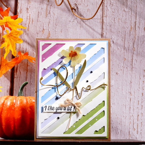 Inlovearts Irregular Diagonal Stripes Background Board Cutting Dies