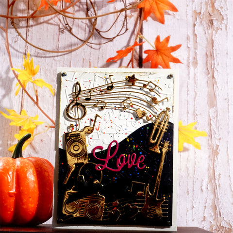 Inlovearts Musical Instrument Note Frame Cutting Dies