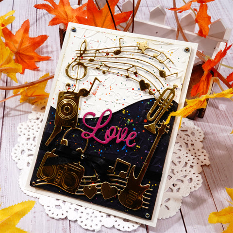Inlovearts Musical Instrument Note Frame Cutting Dies
