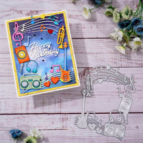 Inlovearts Musical Instrument Note Frame Cutting Dies