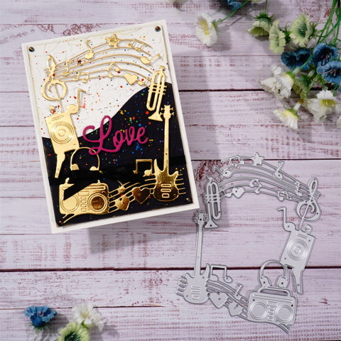 Inlovearts Musical Instrument Note Frame Cutting Dies