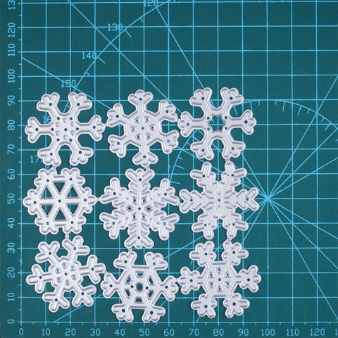 9 Pcs Exquisite Snowflake Christmas Theme Cutting Dies