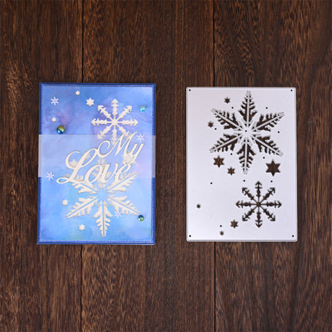 Rectangular Snowflake Background Dies Cutting Dies