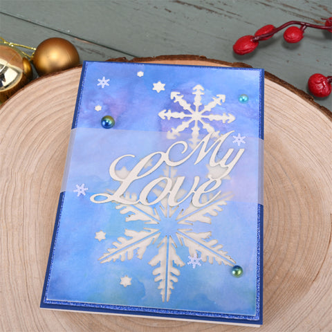Rectangular Snowflake Background Dies Cutting Dies