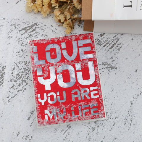 Inlovearts "LOVE YOU" and "YOU ARE MY LIFE" Word Cutting Dies
