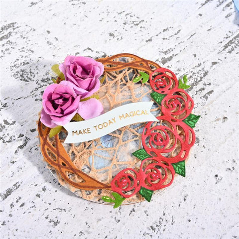 Roses Entangled Wreath Dies Set - Inlovearts