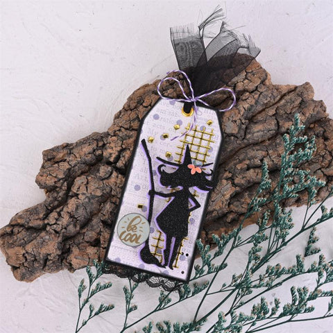 Inloveart Little Fairy and Old Witch Halloween Theme Metal Cutting Dies