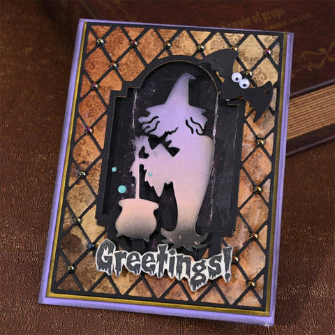 Inloveart Little Fairy and Old Witch Halloween Theme Metal Cutting Dies