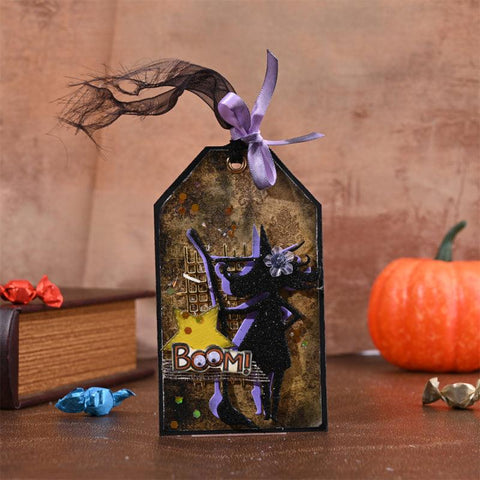 Inloveart Little Fairy and Old Witch Halloween Theme Metal Cutting Dies
