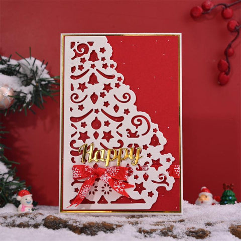 Inloveartshop Stylish Hollow Christmas Tree Frame Christmas Theme Cutting Dies