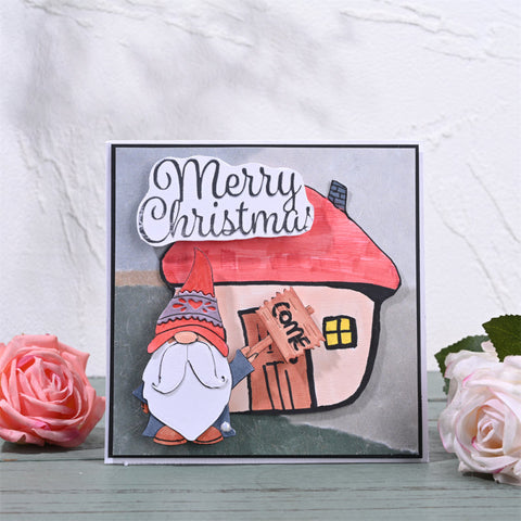 Inlovearts Gnome With White Beard Christmas Theme Cutting Dies