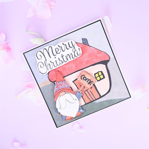 Inlovearts Gnome With White Beard Christmas Theme Cutting Dies