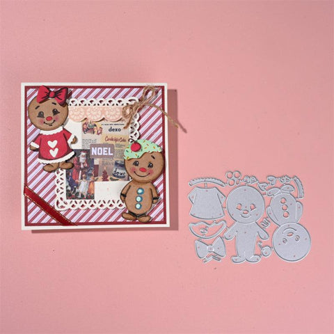 Inloveartshop 2 Cute Gingerbread Character Decor Cutting Dies