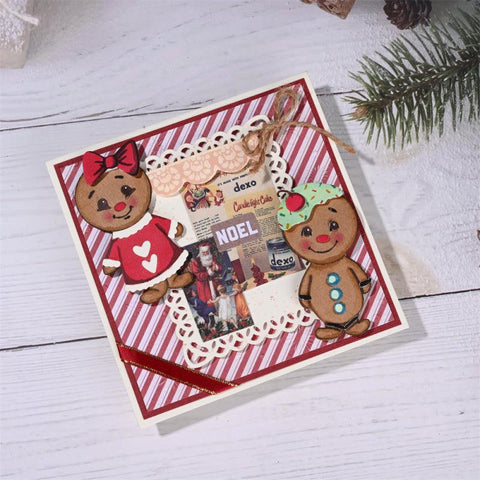 Inloveartshop 2 Cute Gingerbread Character Decor Cutting Dies