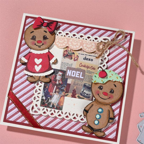 Inloveartshop 2 Cute Gingerbread Character Decor Cutting Dies