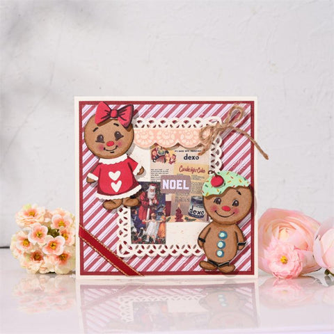 Inloveartshop 2 Cute Gingerbread Character Decor Cutting Dies