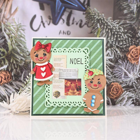 Inloveartshop 2 Cute Gingerbread Character Decor Cutting Dies