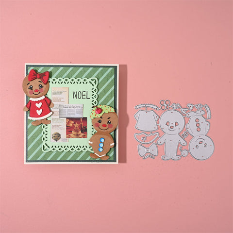 Inloveartshop 2 Cute Gingerbread Character Decor Cutting Dies