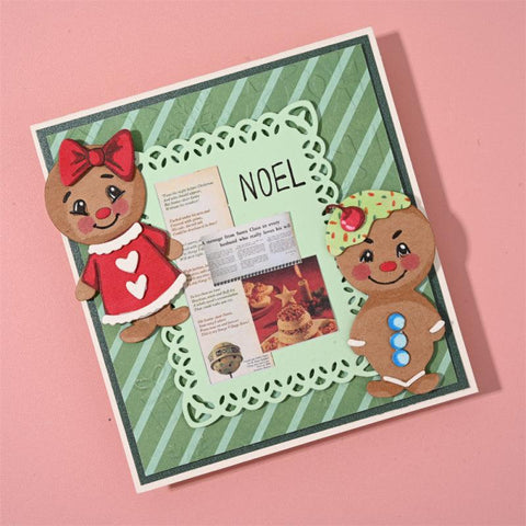 Inloveartshop 2 Cute Gingerbread Character Decor Cutting Dies