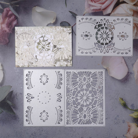 Inlovearts Symmetrical Flower Backgroud Board Cutting Dies