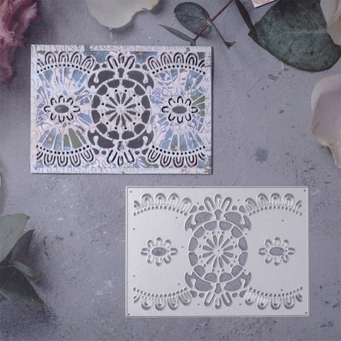 Inlovearts Symmetrical Flower Backgroud Board Cutting Dies