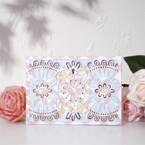 Inlovearts Symmetrical Flower Backgroud Board Cutting Dies