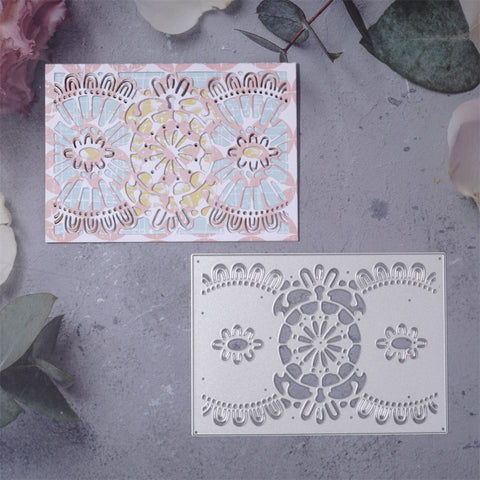 Inlovearts Symmetrical Flower Backgroud Board Cutting Dies