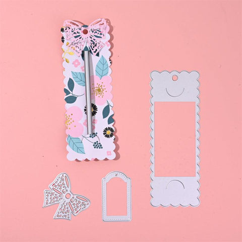 Inloveartshop 2Pcs Creative Bookmark Border Tag Cutting Dies