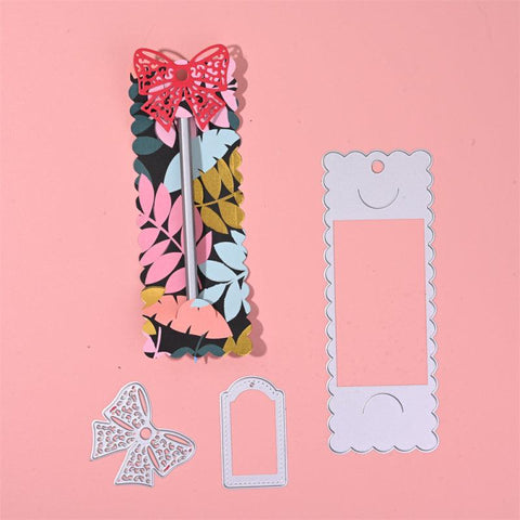 Inloveartshop 2Pcs Creative Bookmark Border Tag Cutting Dies
