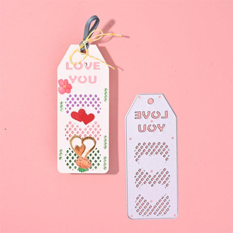 Inloveartshop 3Pcs Creative Valentines Theme Hollow Bookmark Cutting Dies