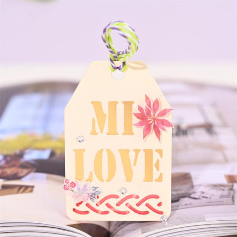 Inloveartshop 3Pcs Creative Valentines Theme Hollow Bookmark Cutting Dies
