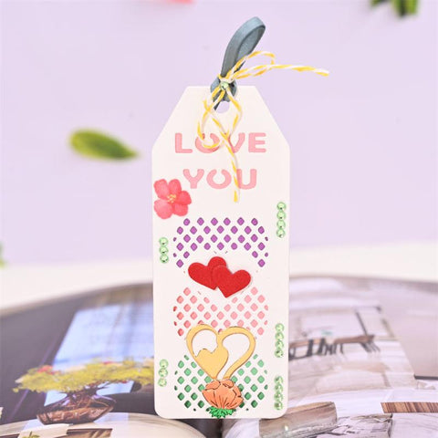 Inloveartshop 3Pcs Creative Valentines Theme Hollow Bookmark Cutting Dies