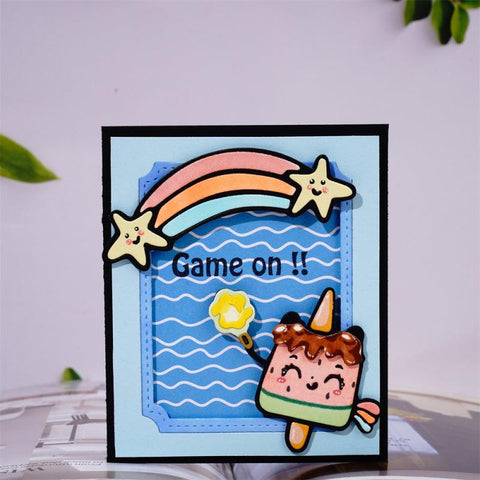 Inloveartshop Cute Cartoon Star, Rainbow & Popsicle Cutting Dies - Inlovearts