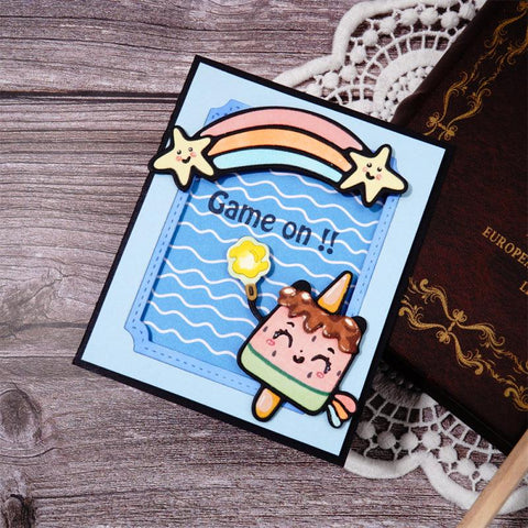 Inloveartshop Cute Cartoon Star, Rainbow & Popsicle Cutting Dies - Inlovearts