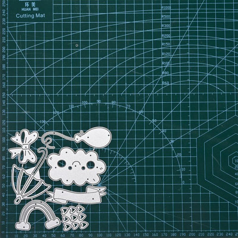 Inloveartshop Cloud, Rainbow, Umbrella, Bow, Heart, Balloon Cutting Dies