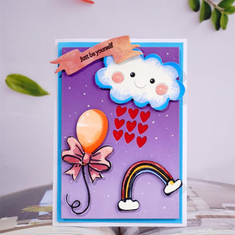 Inloveartshop Cloud, Rainbow, Umbrella, Bow, Heart, Balloon Cutting Dies